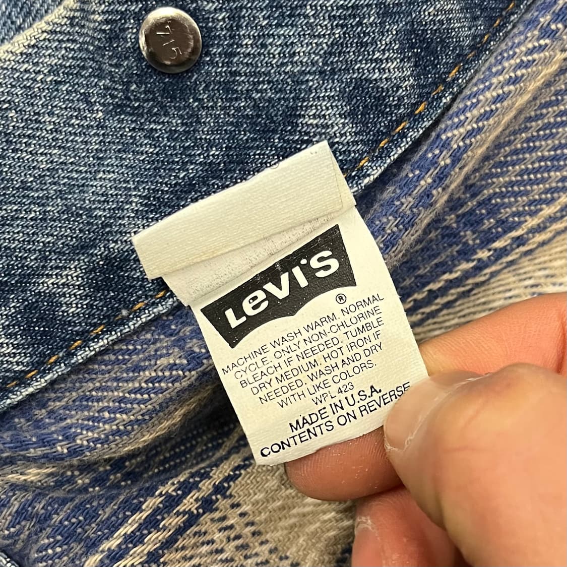 90s 리바이스 플란넬 라인드 데님 자켓 (110) 상품이미지6