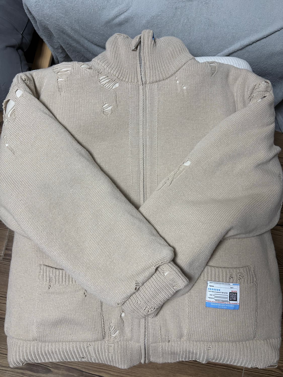 야스히로 패디드 니트 집업 상품이미지6