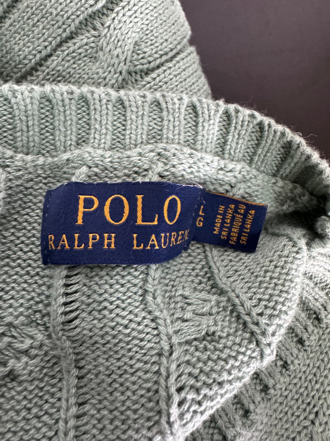 폴로 랄프로렌 민트 케이블 코튼 니트 L 상품이미지4