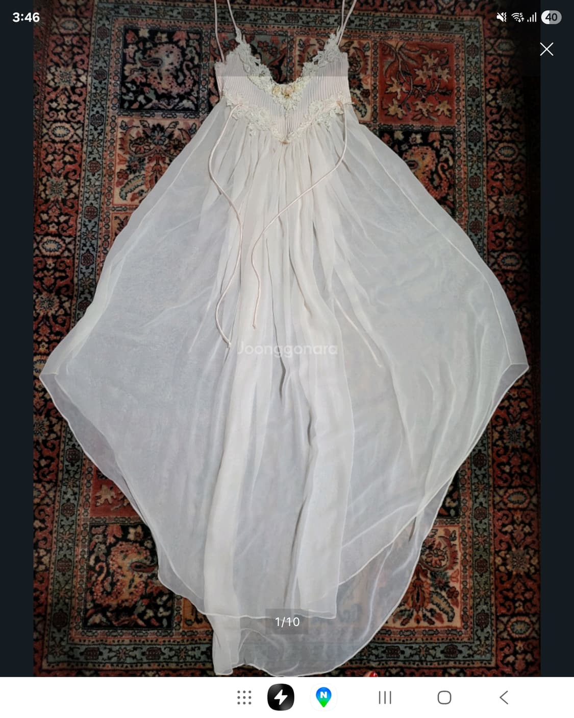 명품 수입 잠옷 나이트 웨어 Jonquil 시쓰루 피치 상품이미지1