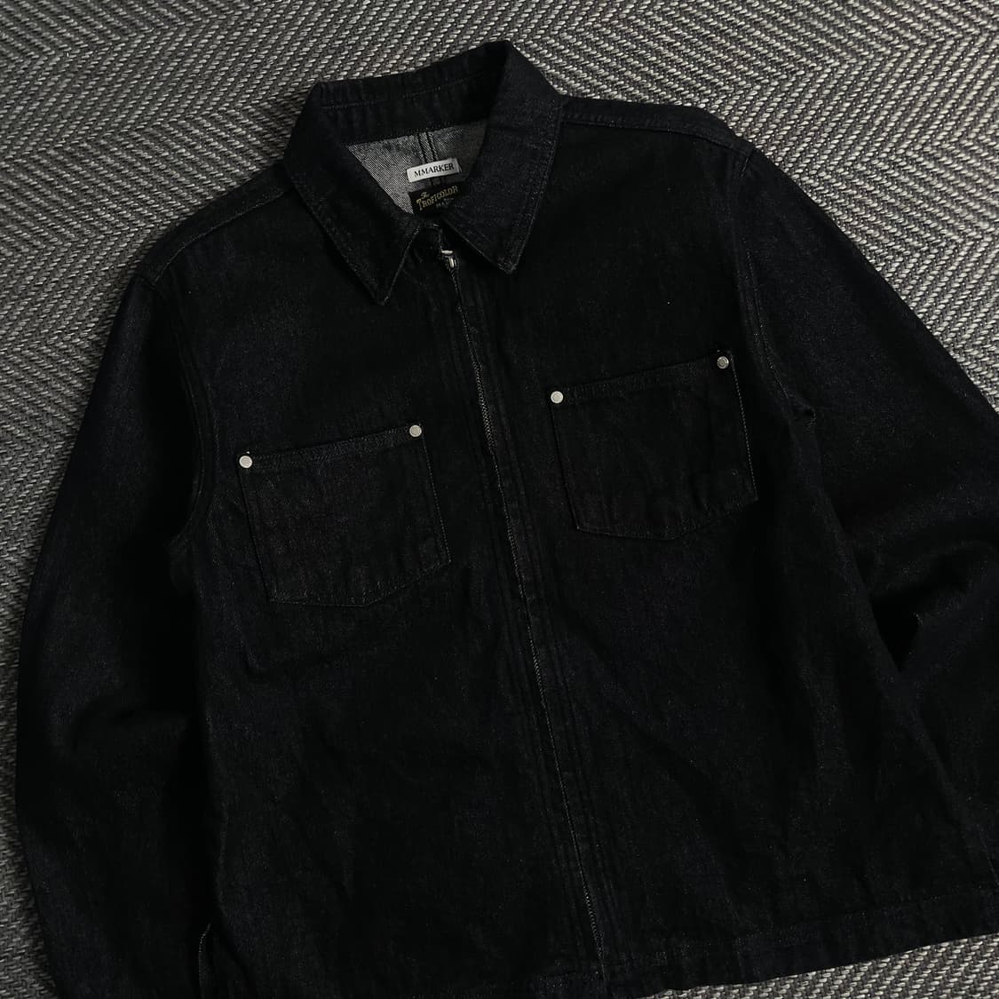 트로피컬러 데님 트러커 워크 자켓 블랙 y 3431 상품이미지1