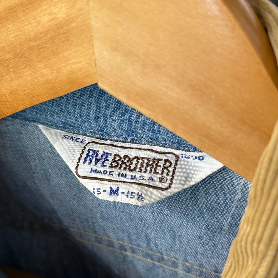 [M] 80s  FIVE BROTHER 데님셔츠 상품이미지6