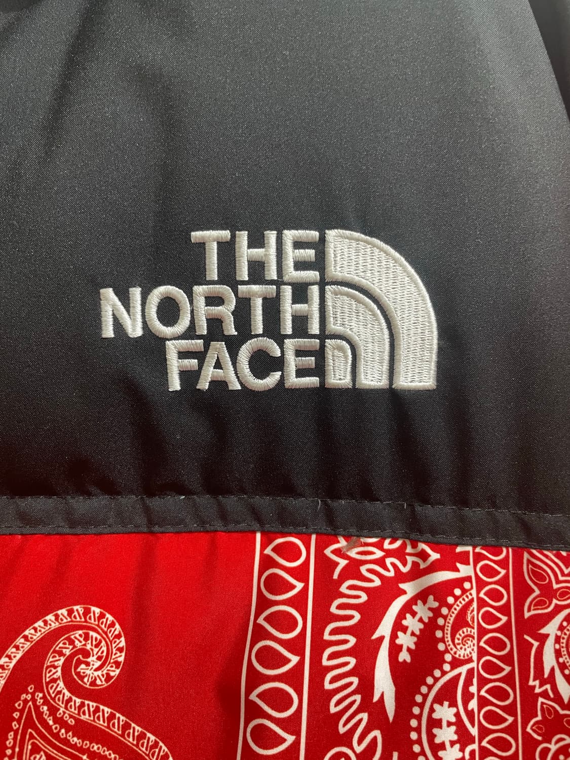 노스페이스 x 케이스스터디 눕시 반다나 레드 XL 상품이미지3