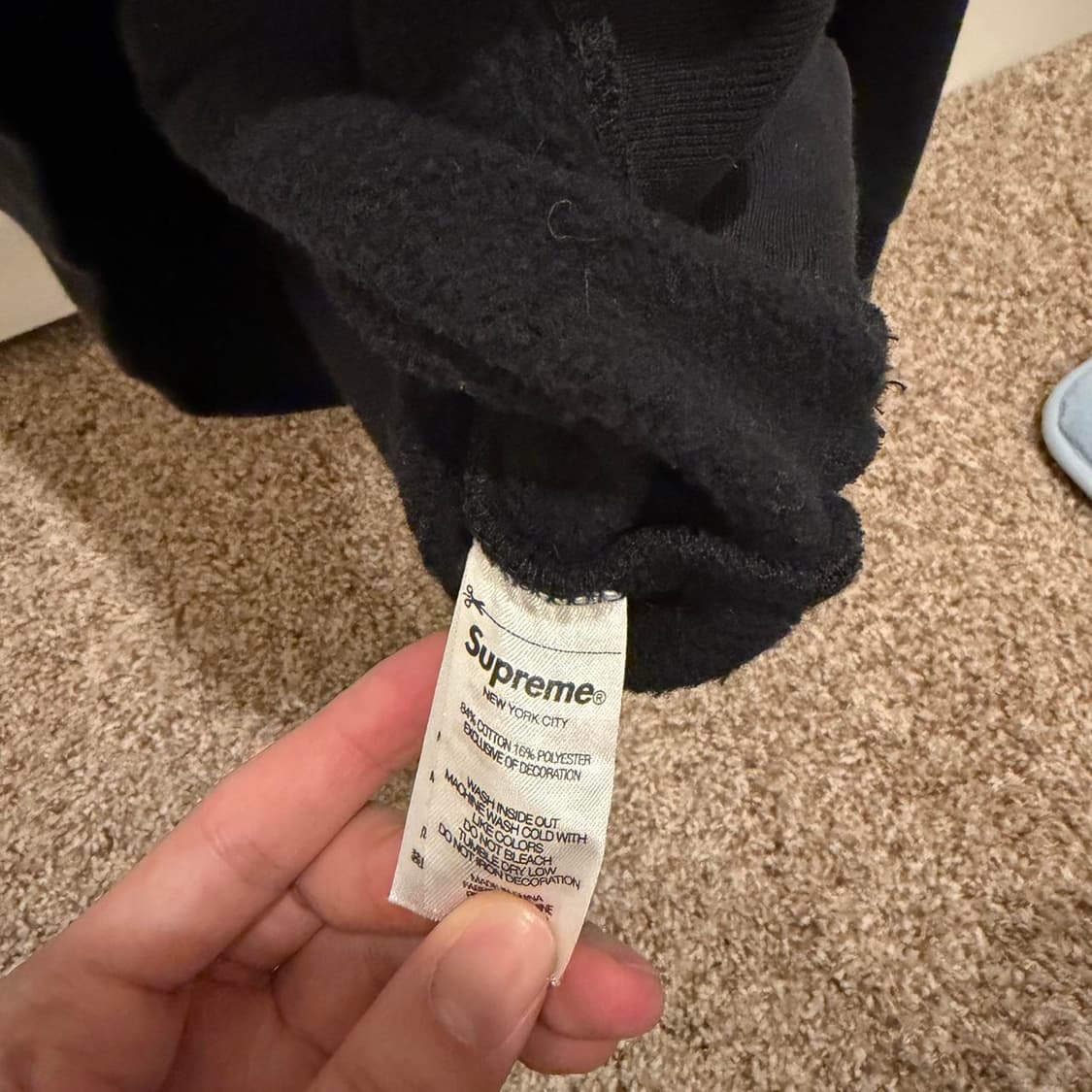 슈프림 엔젤 후드티 스웨트셔츠 블랙 상품이미지7