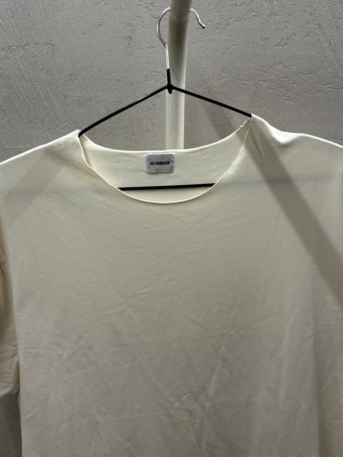 질샌더 아이보리 반팔 티셔츠 L 상품이미지3