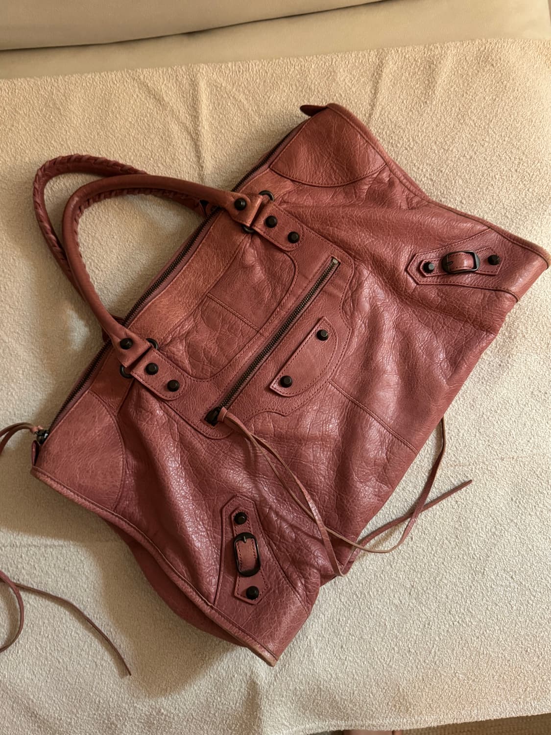 발렌시아가 모터백 라지 핑크 상품이미지5