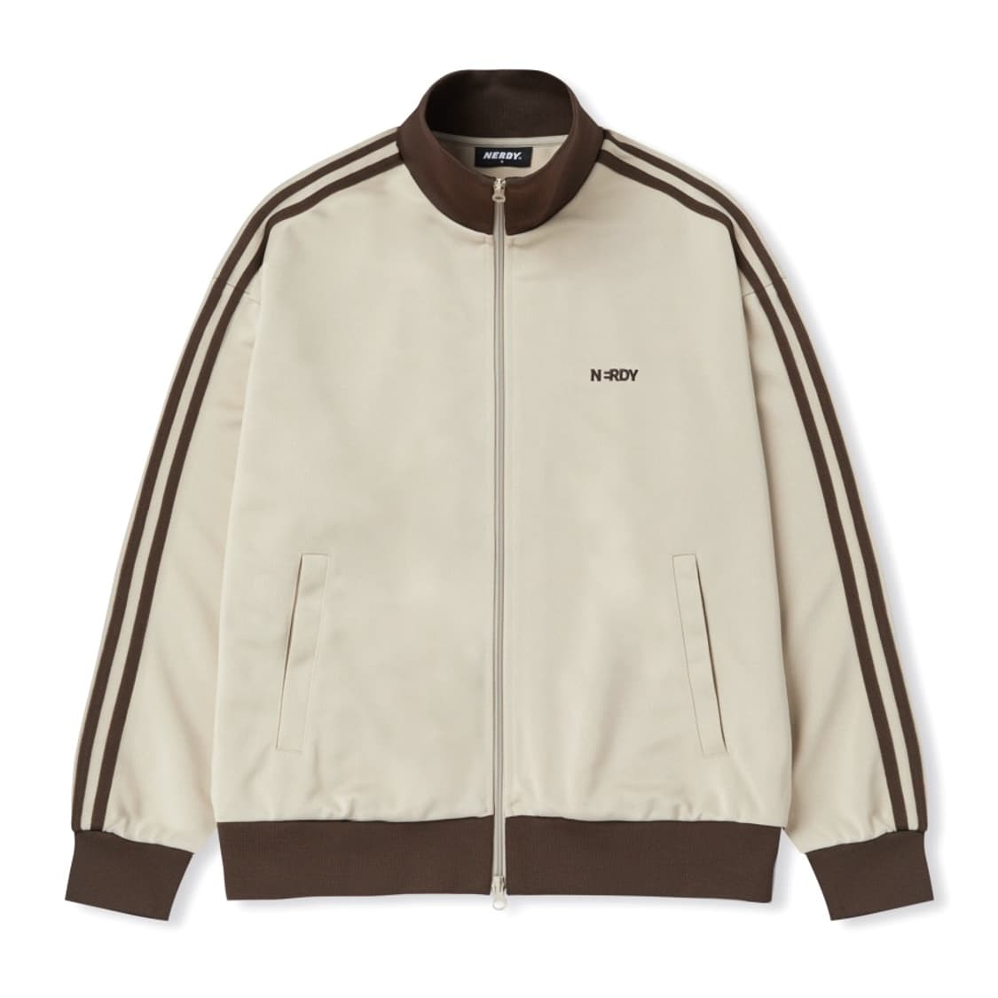 널디 트랙탑 져지 자켓 라이트 베이지 L 상품이미지4