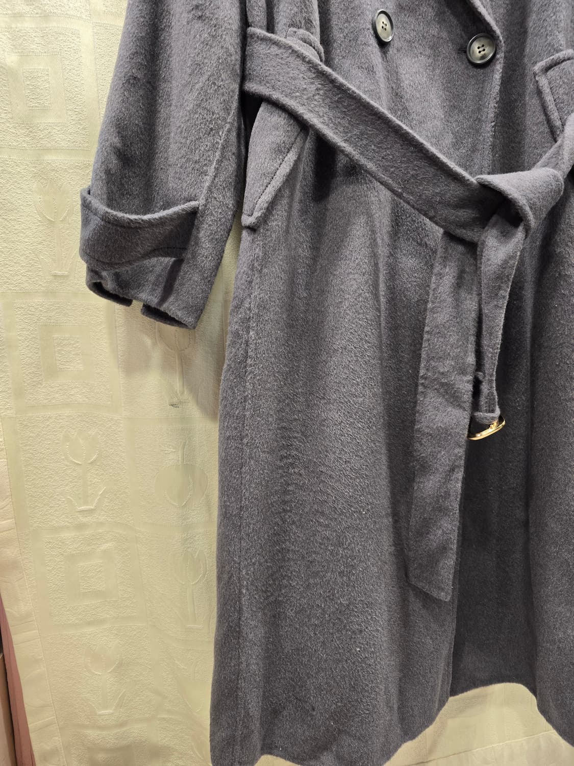 새상품) 올리브데올리브 핸드메이드 모+캐시미어 코트 S (55) 상품이미지4