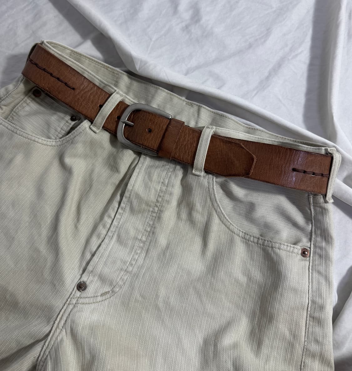 캐서린 햄넷 런던 스티치 레더 벨트 상품이미지1