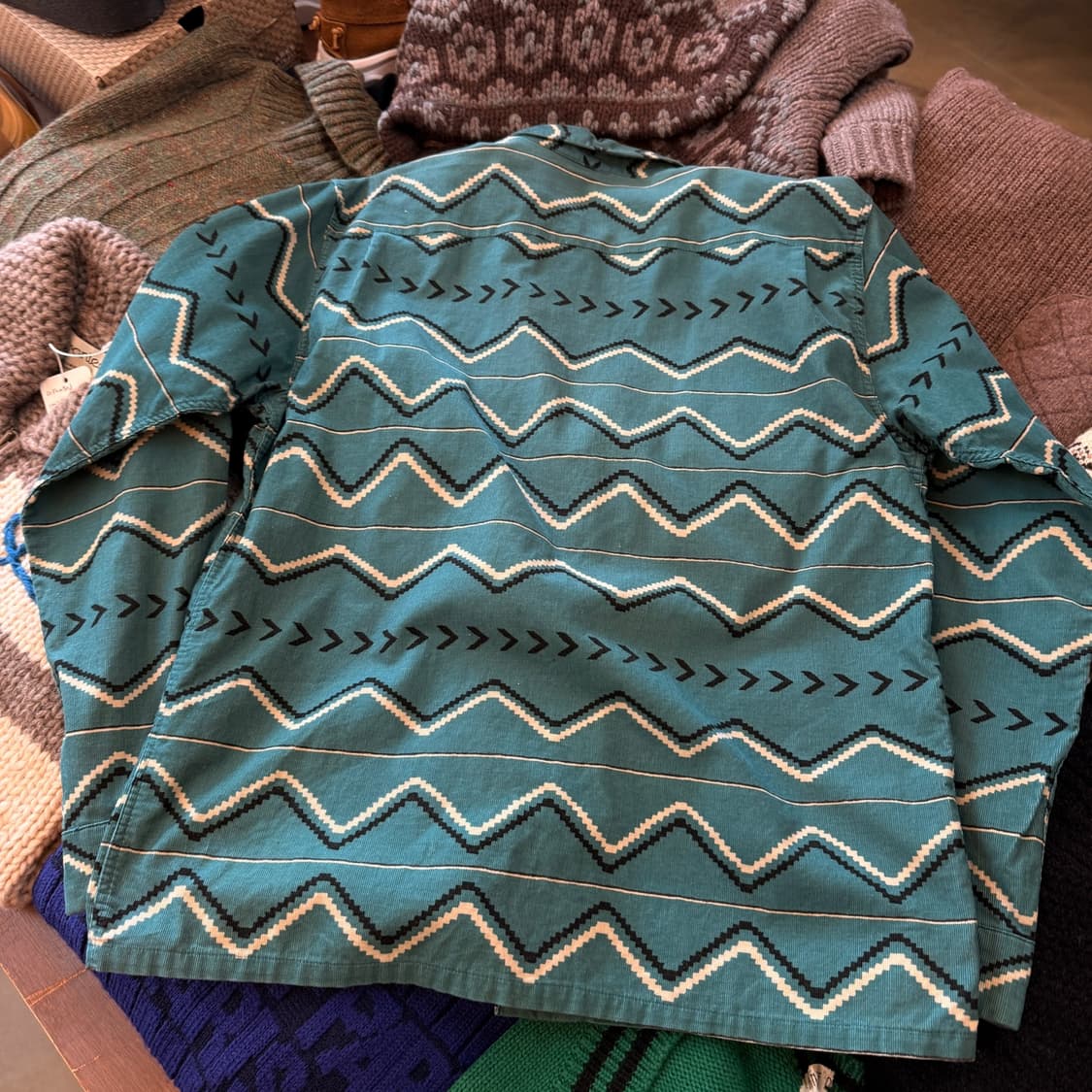 라디올 made in japan 코듀로이 에스닉 셔츠 상품이미지5