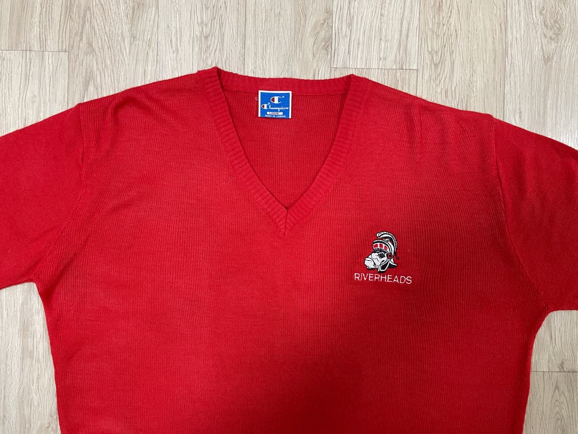 110) 90's 챔피온 미국 스쿨 V넥 니트(RRL&LVC&폴로) 상품이미지1