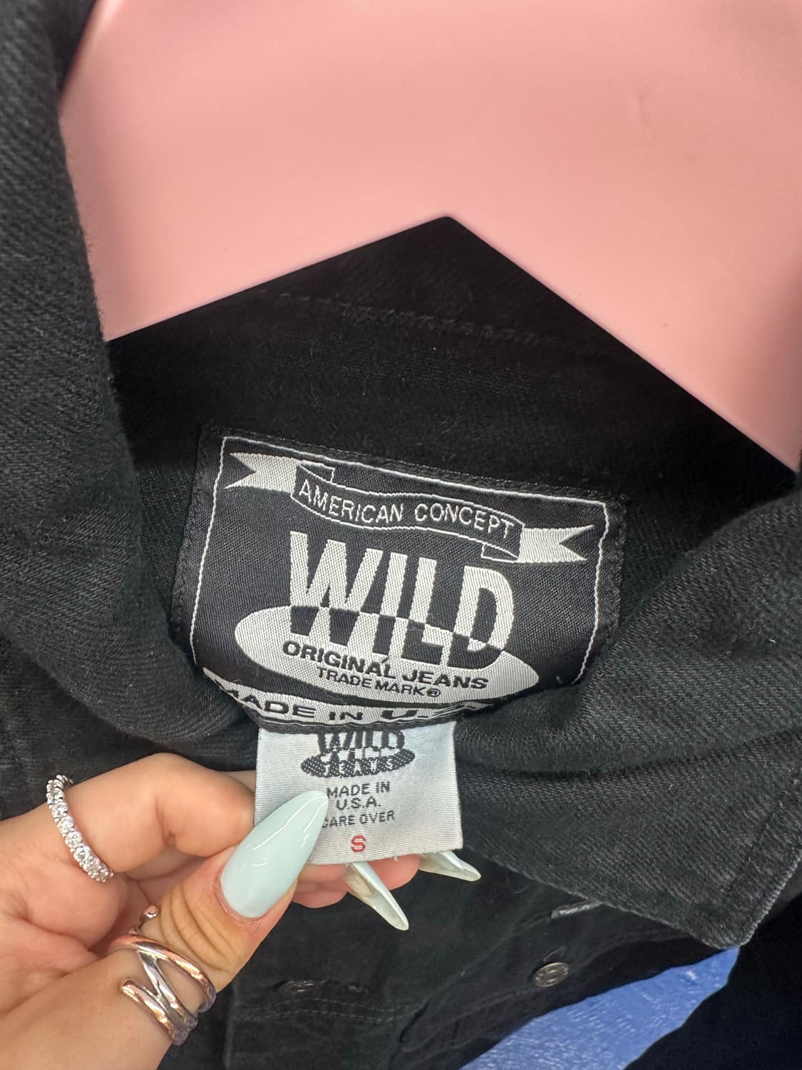 USA wild jeans 블랙 데님 자켓 상품이미지5