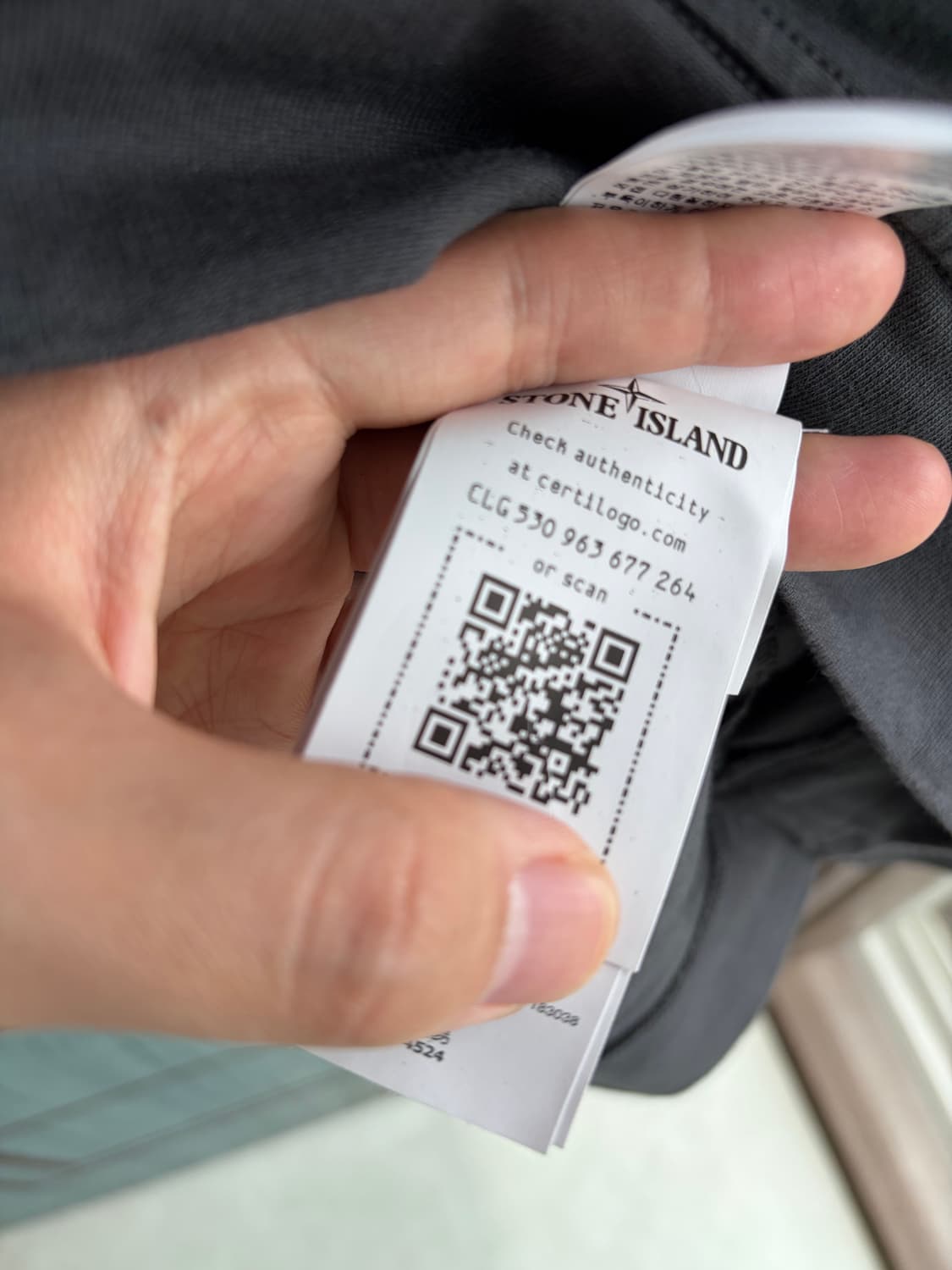 새상품(XL)스톤아일랜드 와펜 가먼트 다이드 헤비 코튼 다크그레이 상품이미지5