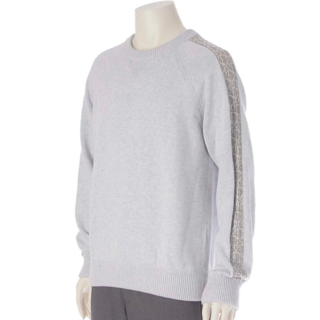 [S+급/M] 디올 오블리크 인서트 니트 스웨터 라이트 그레이 상품이미지7