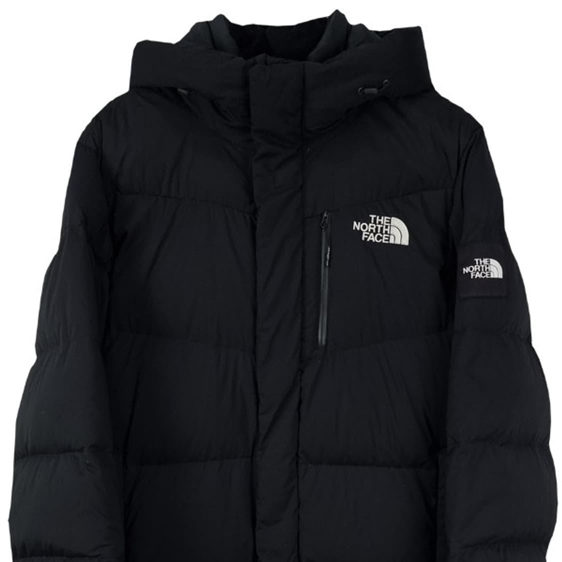 [노스페이스] 로고 자수 구스다운 롱 패딩 블랙 M18172 상품이미지4