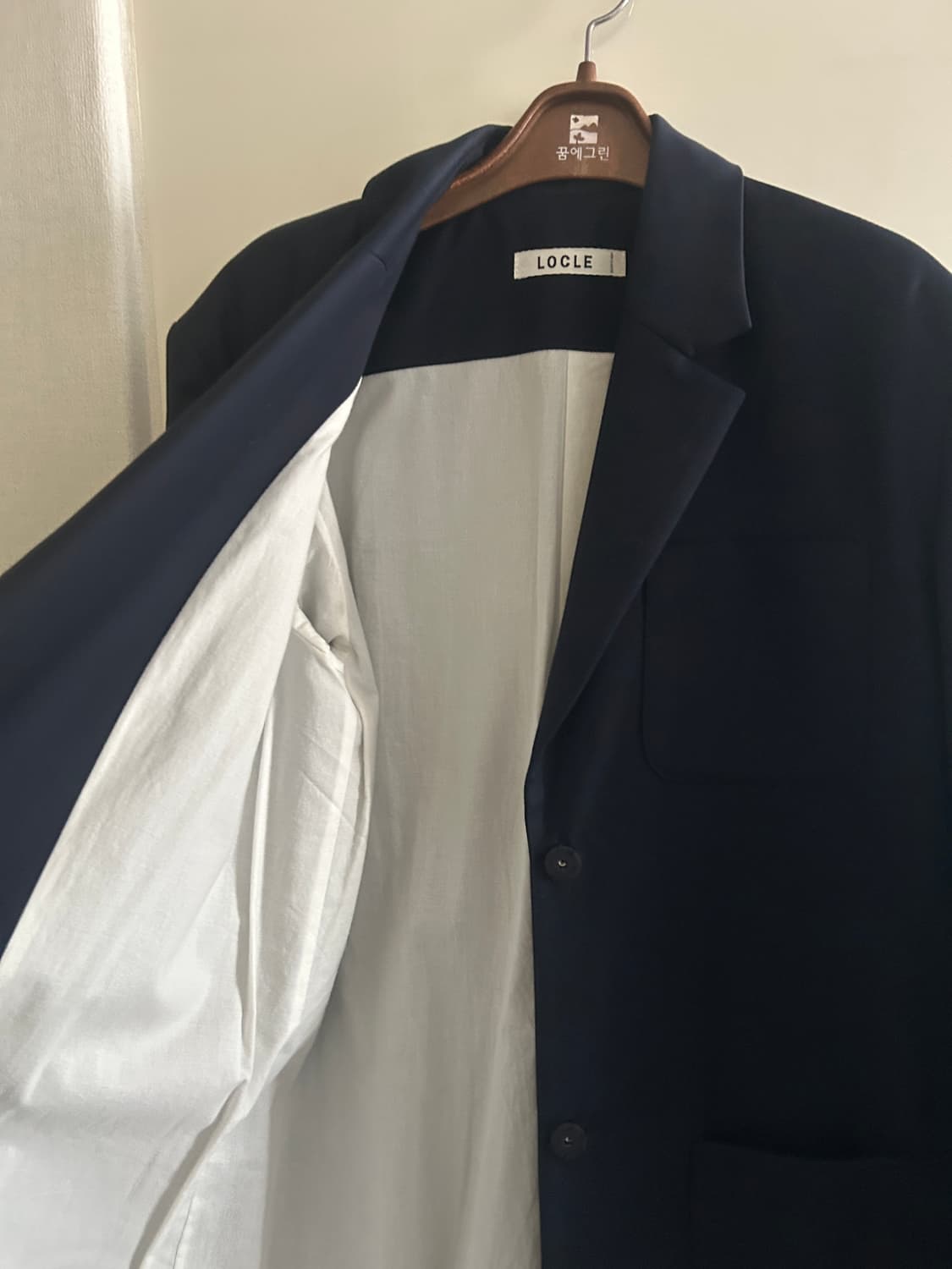 로우클래식 locle  루즈 롱 자켓 네이비 상품이미지4