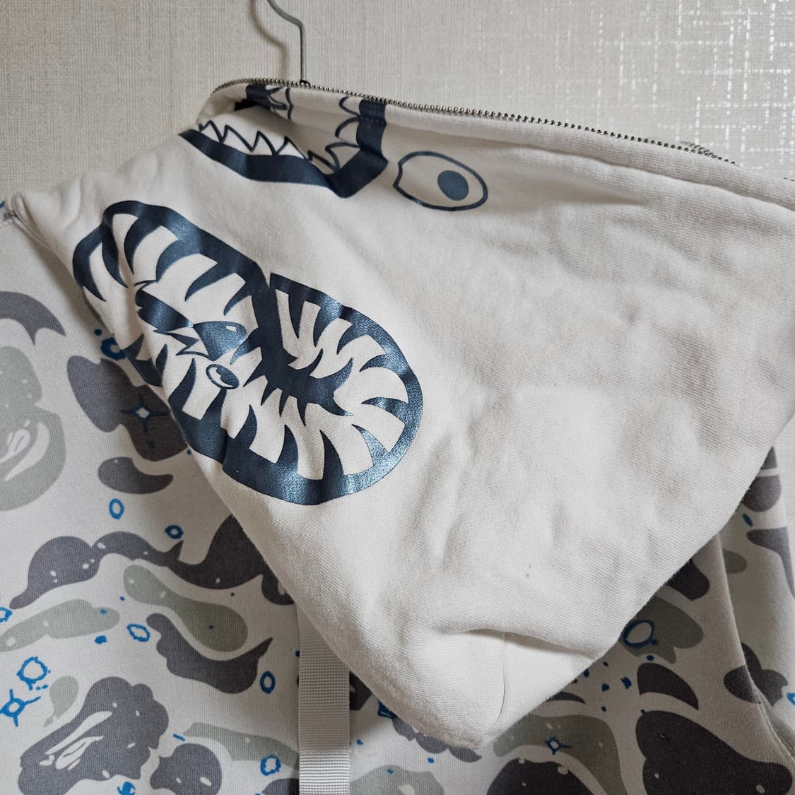 베이프 샤크 스페이스 카모 후드집업 L 상품이미지5