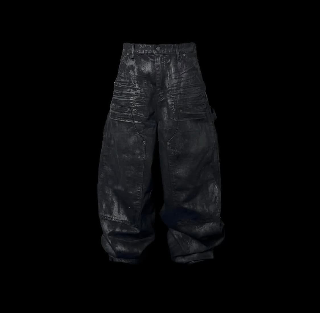 에모스탠스클럽 와이드 코팅 카펜터 배기데님 상품이미지2