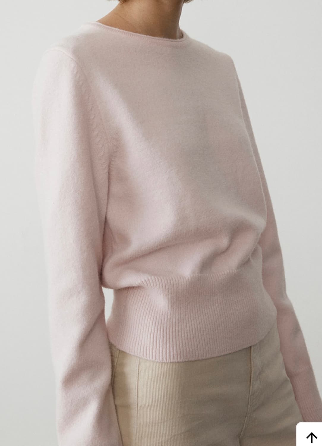 [던스트,품절상품] DUNST 핑거홀 소프트핑크 니트 상품이미지1