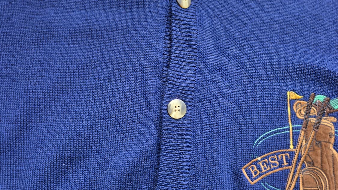 빈티지 골프 자수 울 니트 베스트 조끼 상품이미지3