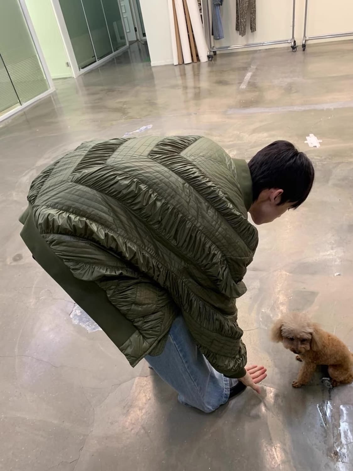 NEVERSEEZ  누빔 퀄팅 블루종 봄버자켓 상품이미지1