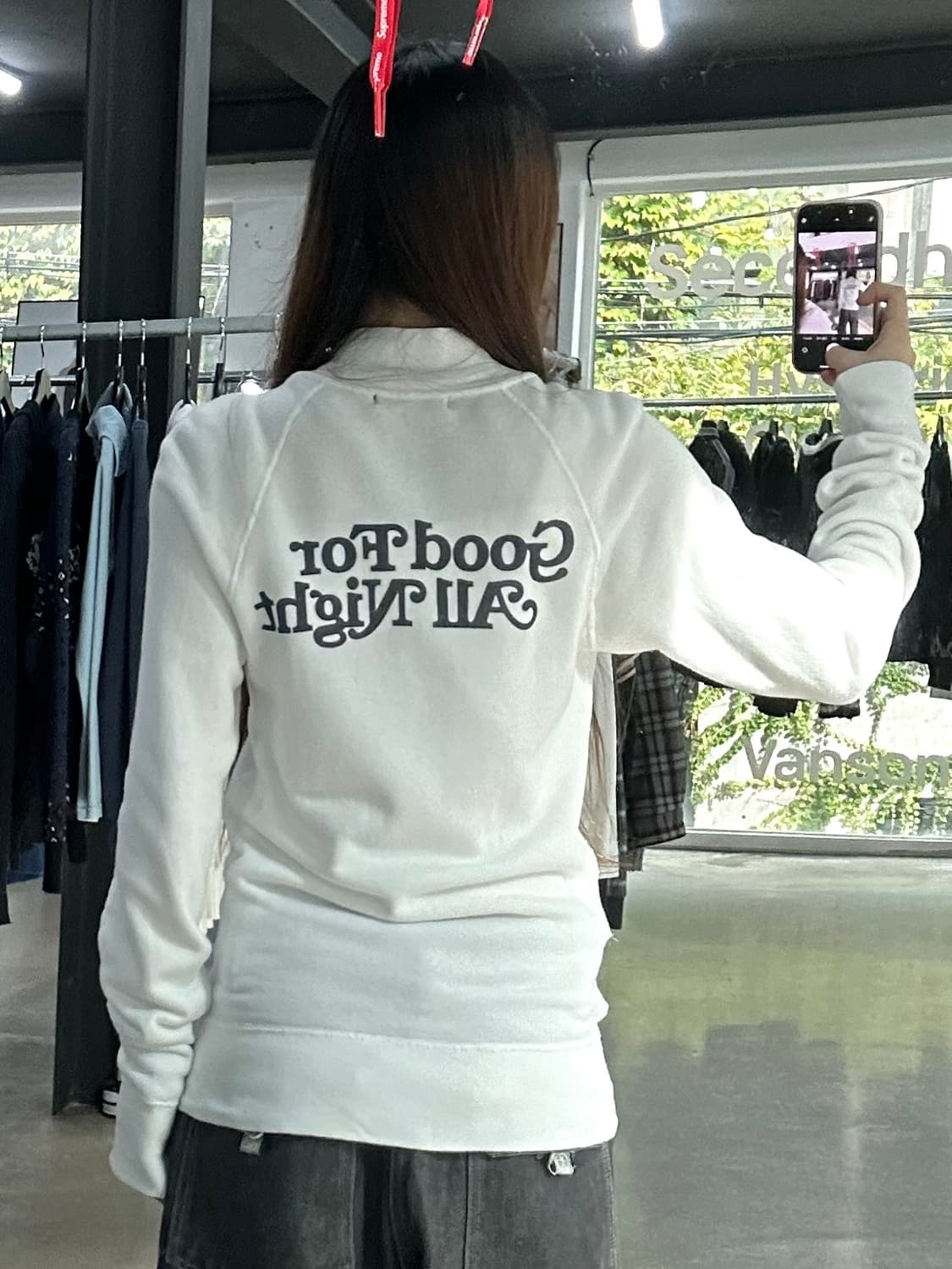 히스테릭글래머 히스걸와펜 스웻 스타디움집업 상품이미지2