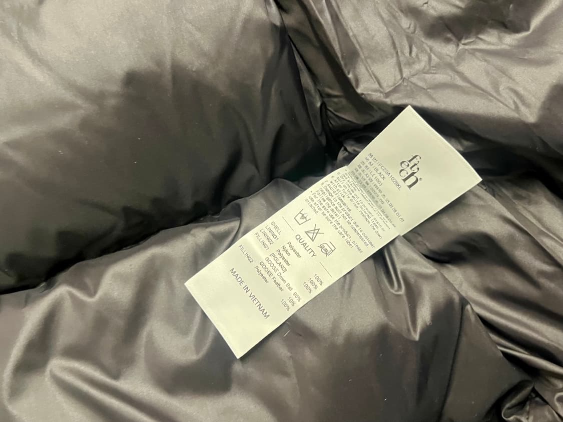 [105] FETCH 패치 뱀피 패딩 L 미착용 상품이미지8