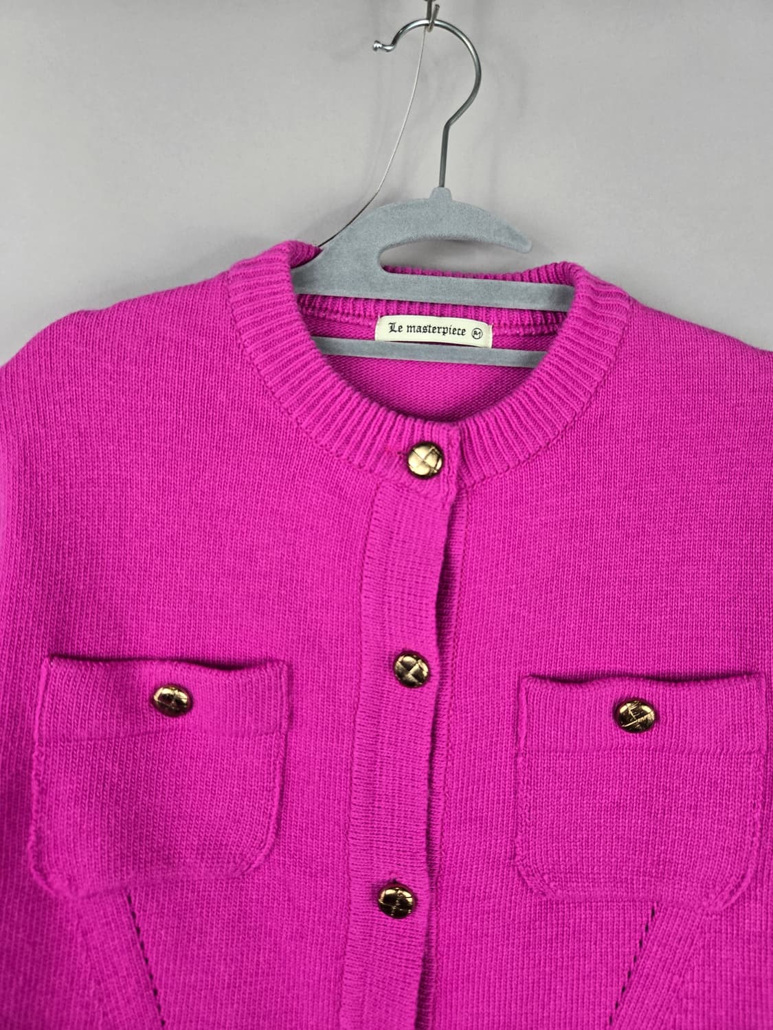 [무료배송]르마스터피스 F 여성 금장 단추 탄탄한 니트 가디건 상품이미지2