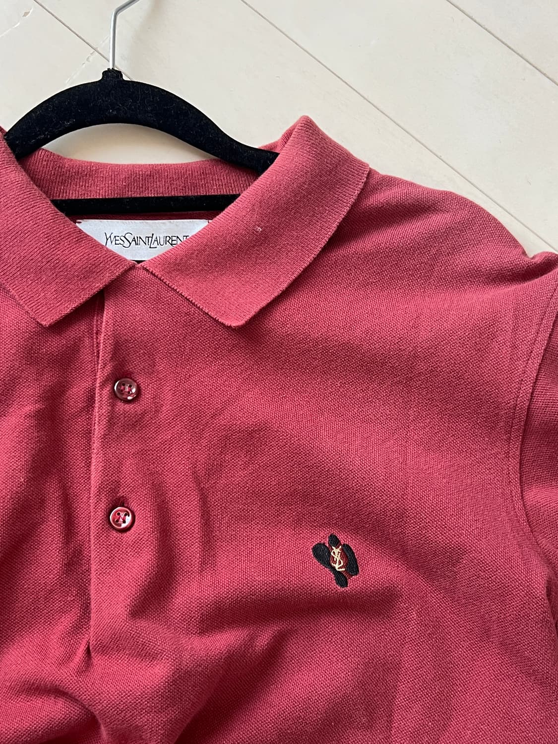 Yves Saint Laurent YSL 레드 폴로 셔츠 상품이미지3