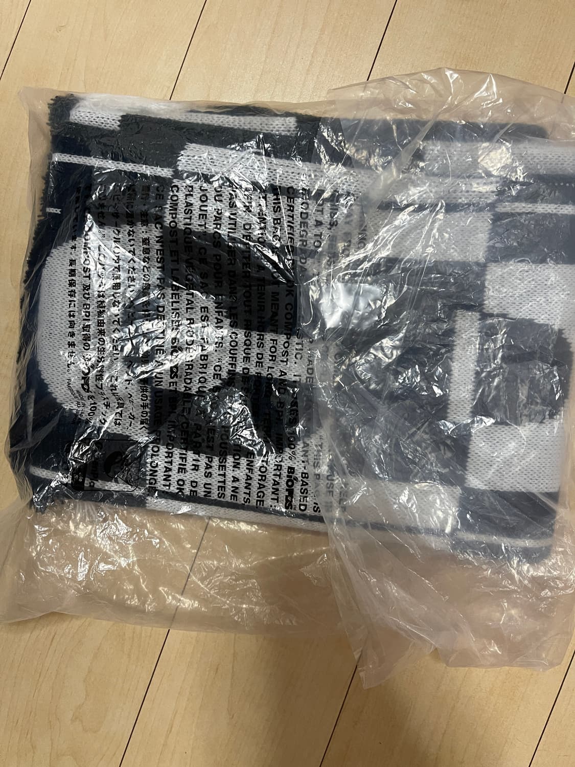 CDG 로고 체크 머플러 화이트 블랙 상품이미지2