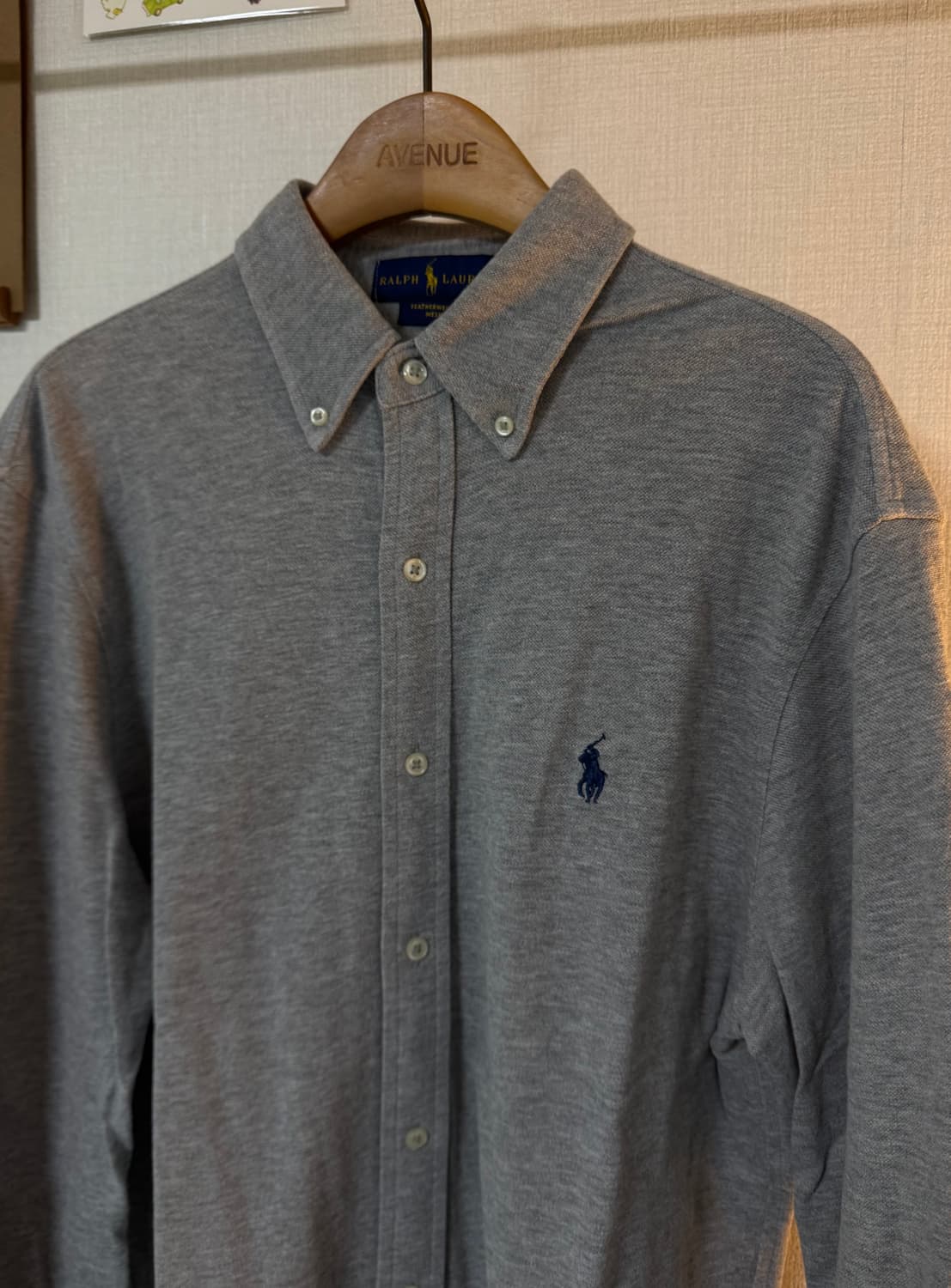 [M]폴로 랄프로렌 페더웨이트 메쉬 셔츠 그레이 상품이미지3