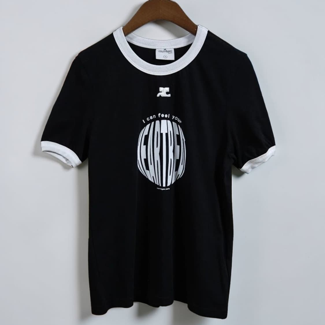 여성44 Courreges 꾸레쥬 링거 반팔 티셔츠 상품이미지1