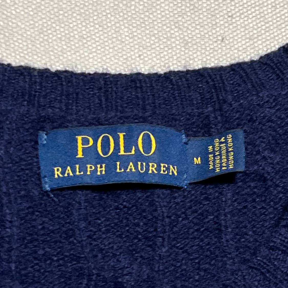Polo Ralph Lauren 울 캐시미어 케이블 네이비 니트 상품이미지3