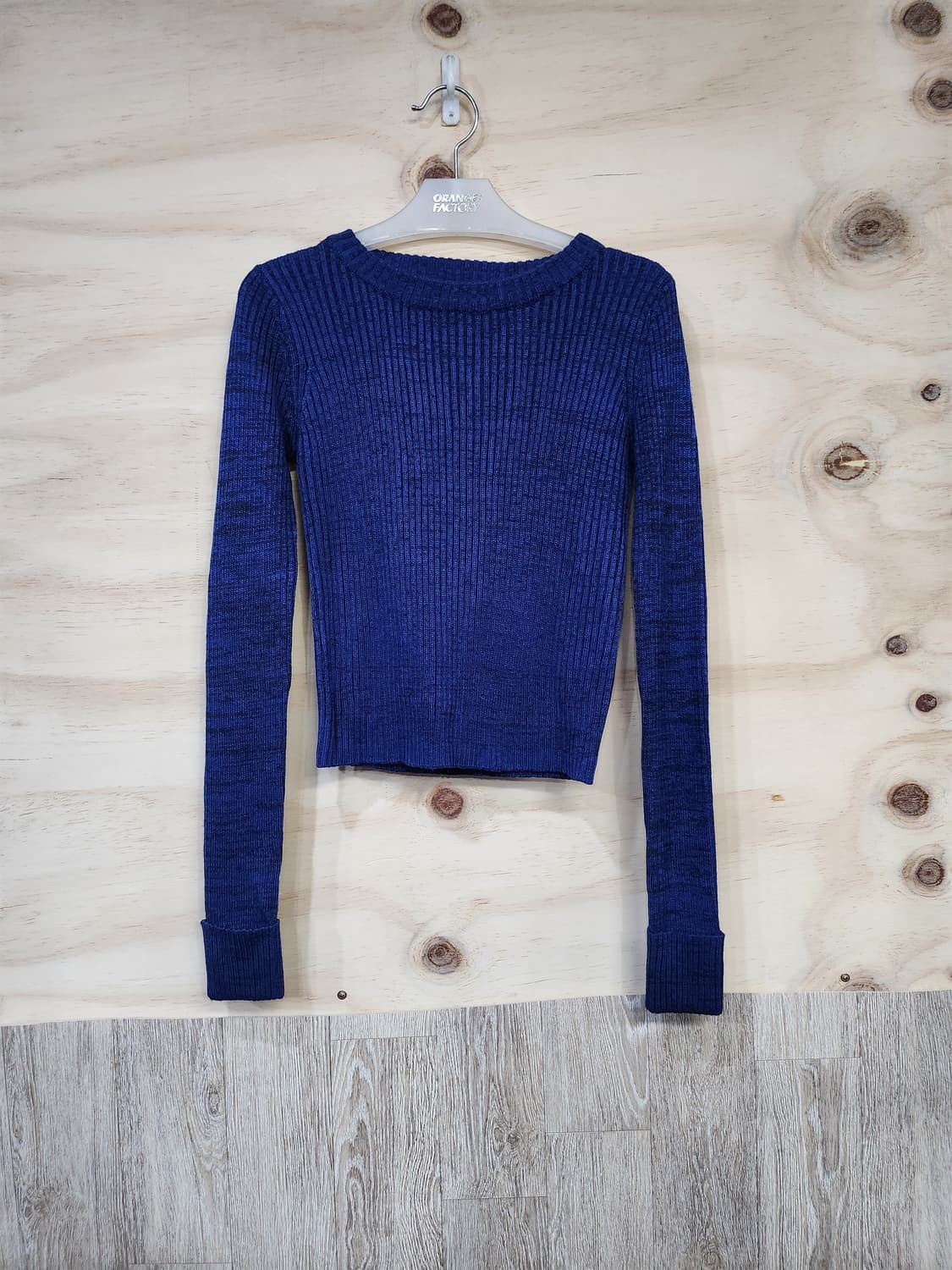 314) 여성 울 블랜드 크롭 골지티 상품이미지1