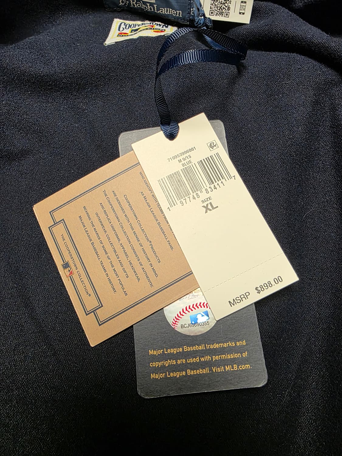 폴로 랄프로렌 MLB 뉴욕 양키스 울 바시티 자켓 XL 상품이미지3