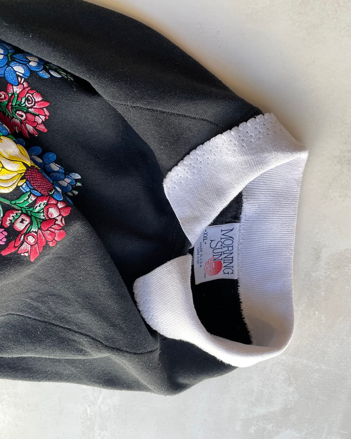 90s USA Morning sun collar sweatshirt 💐 상품이미지7