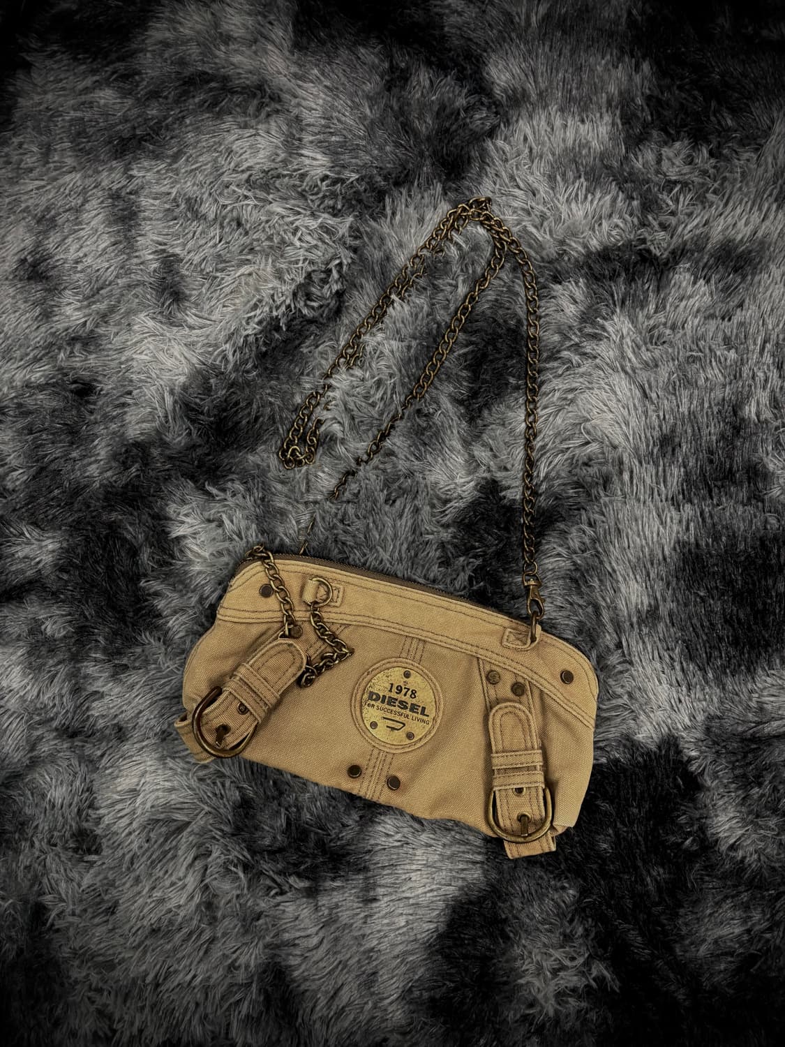 Diesel 아카이브 베이지 금장 크로스백 상품이미지1