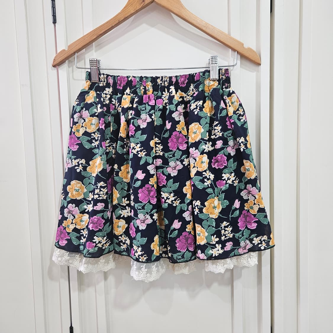 플라워 레이스 레이어드 스커트 상품이미지1