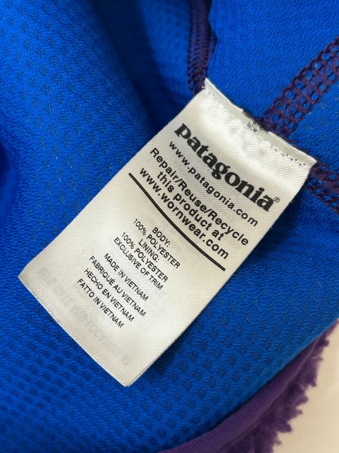 Patagonia 파타고니아 레트로 퍼플/블루 플리스 자켓 상품이미지8