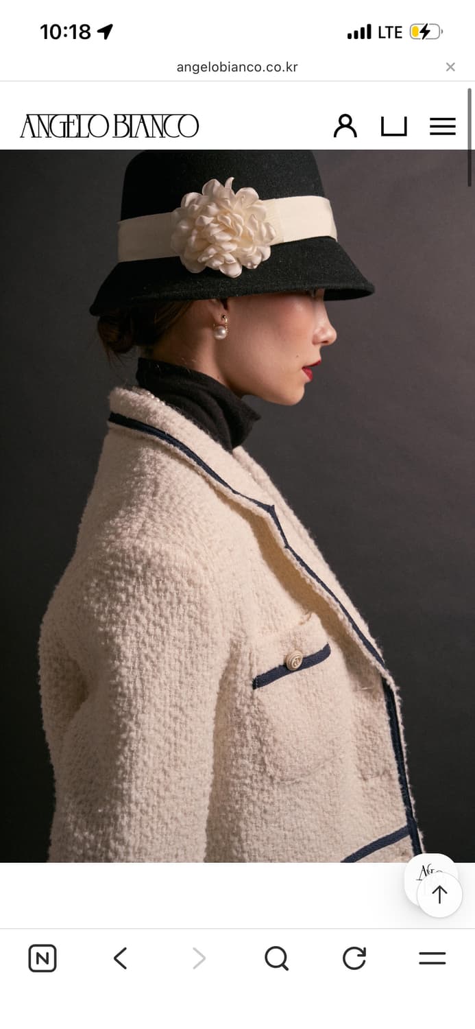 ANGELO BIANCO 안젤로비안코 트위드 자켓 아이보리 1사이즈 상품이미지2