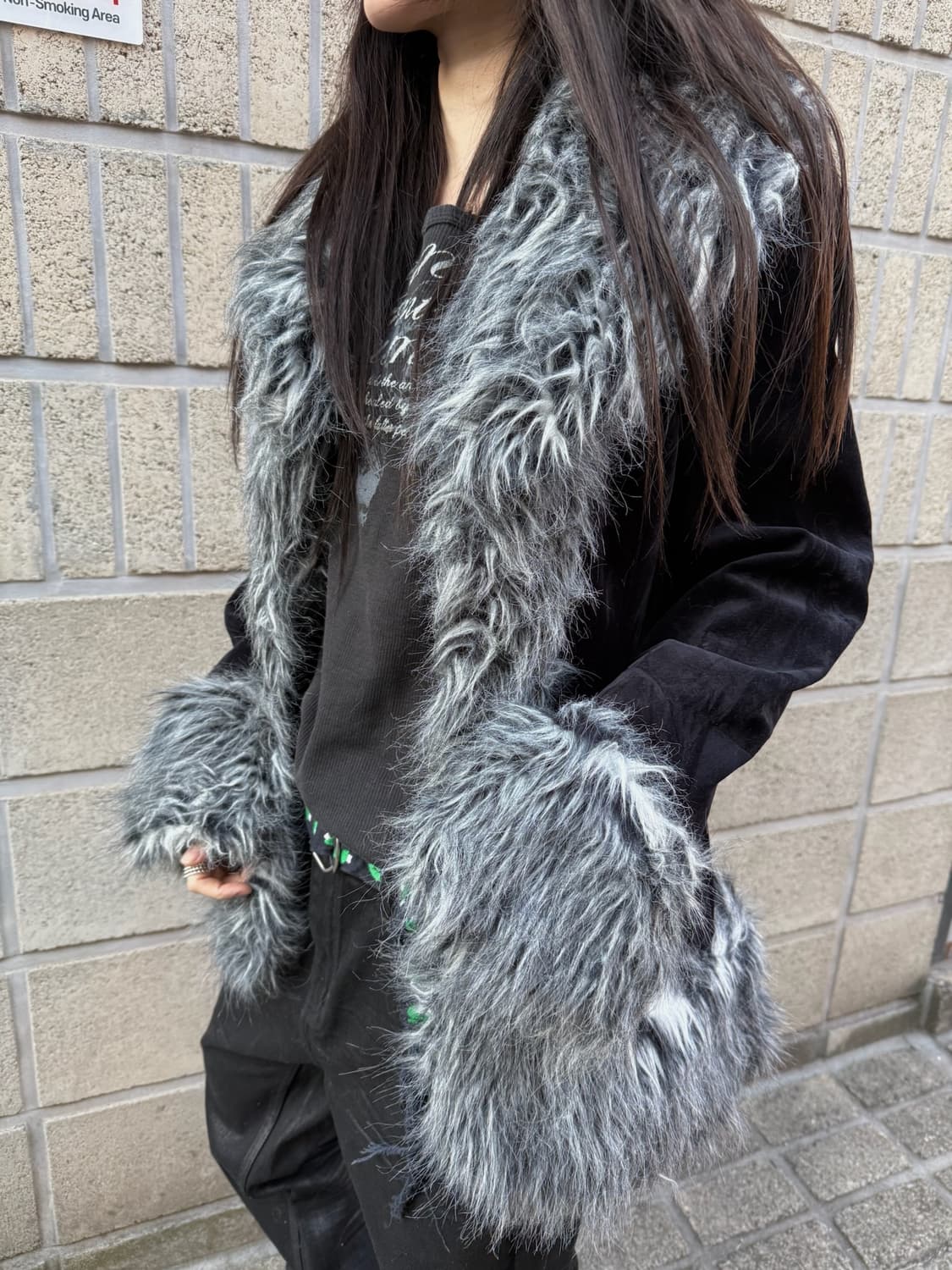 퍼 디테일 락시크 무드 자켓 상품이미지9