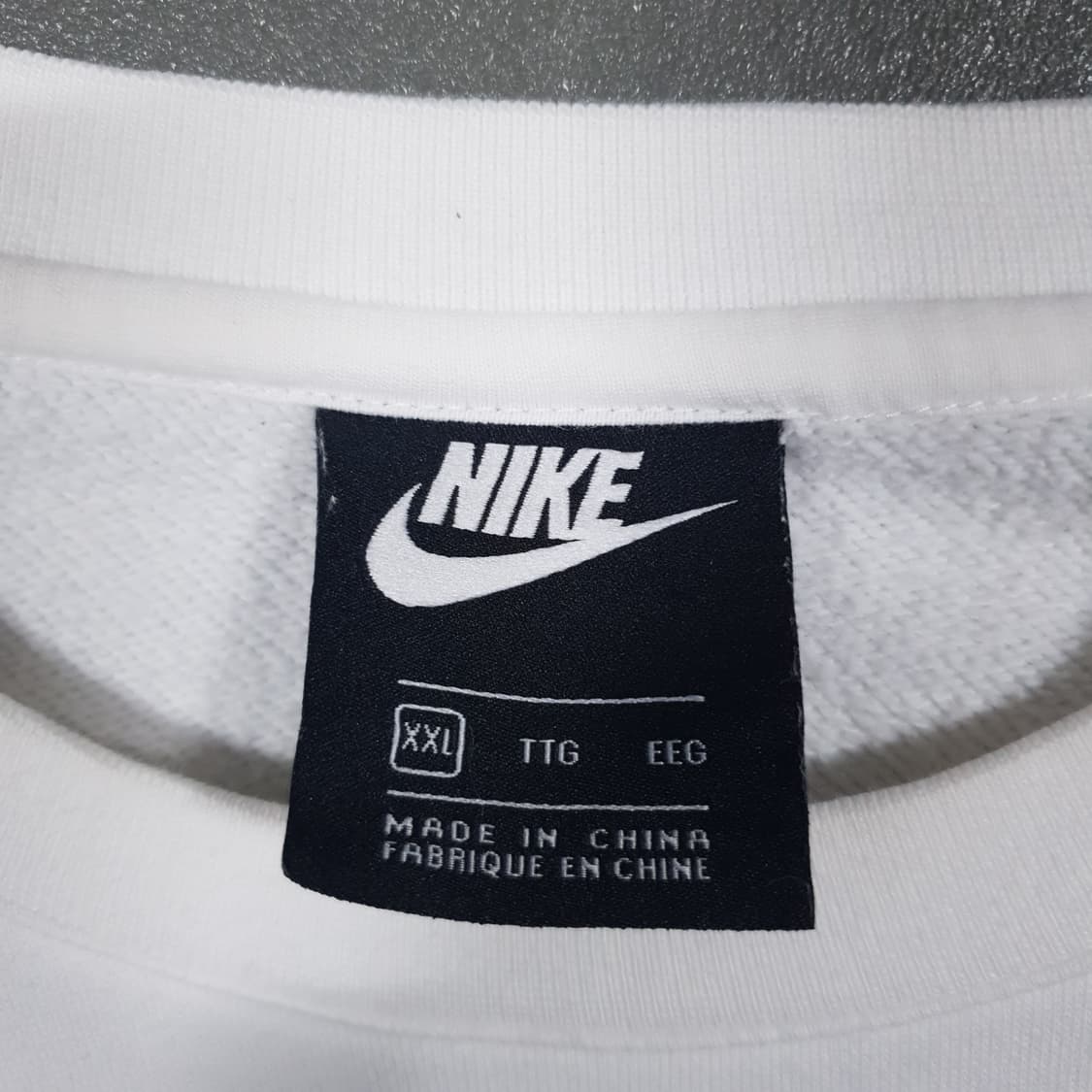 2XL) 나이키 NSW 더블 스우시 프렌치테리 화이트 맨투맨 스웻 110 상품이미지6