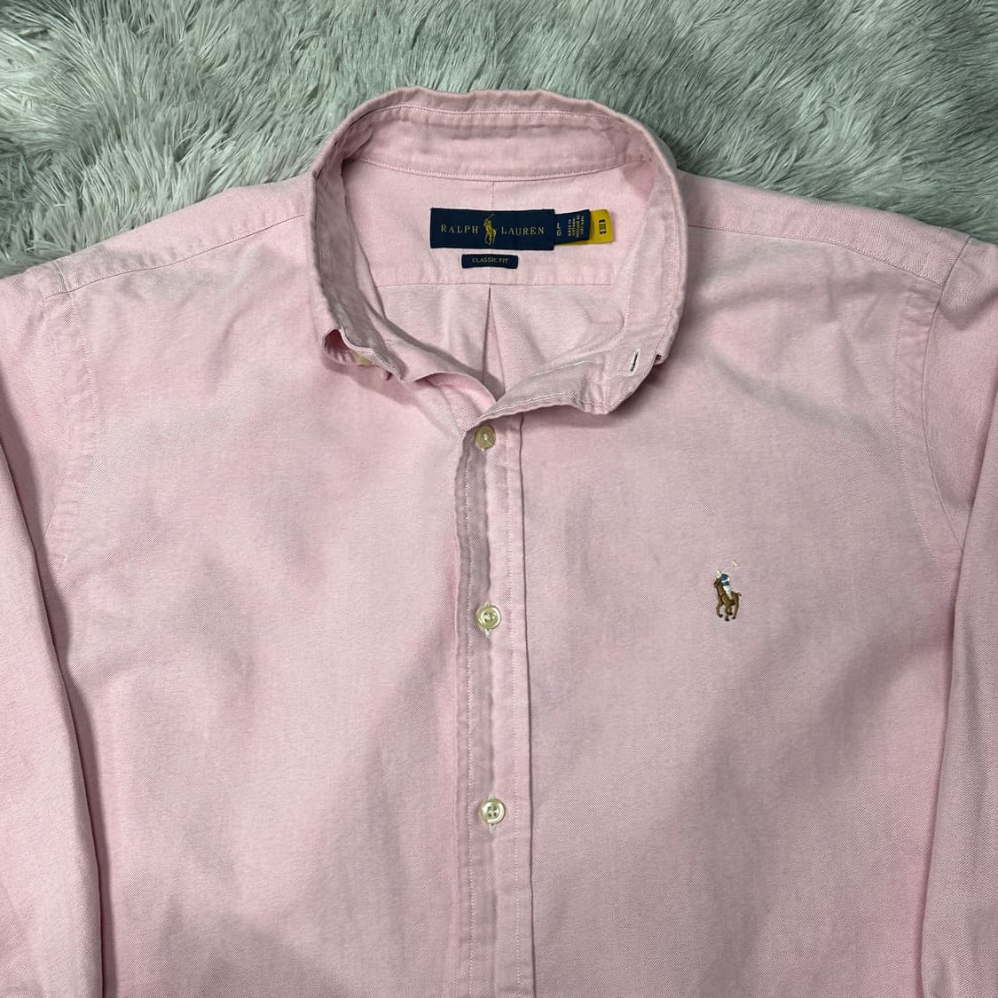 폴로랄프로렌 옥스포드 연핑크 셔츠 L 상품이미지2