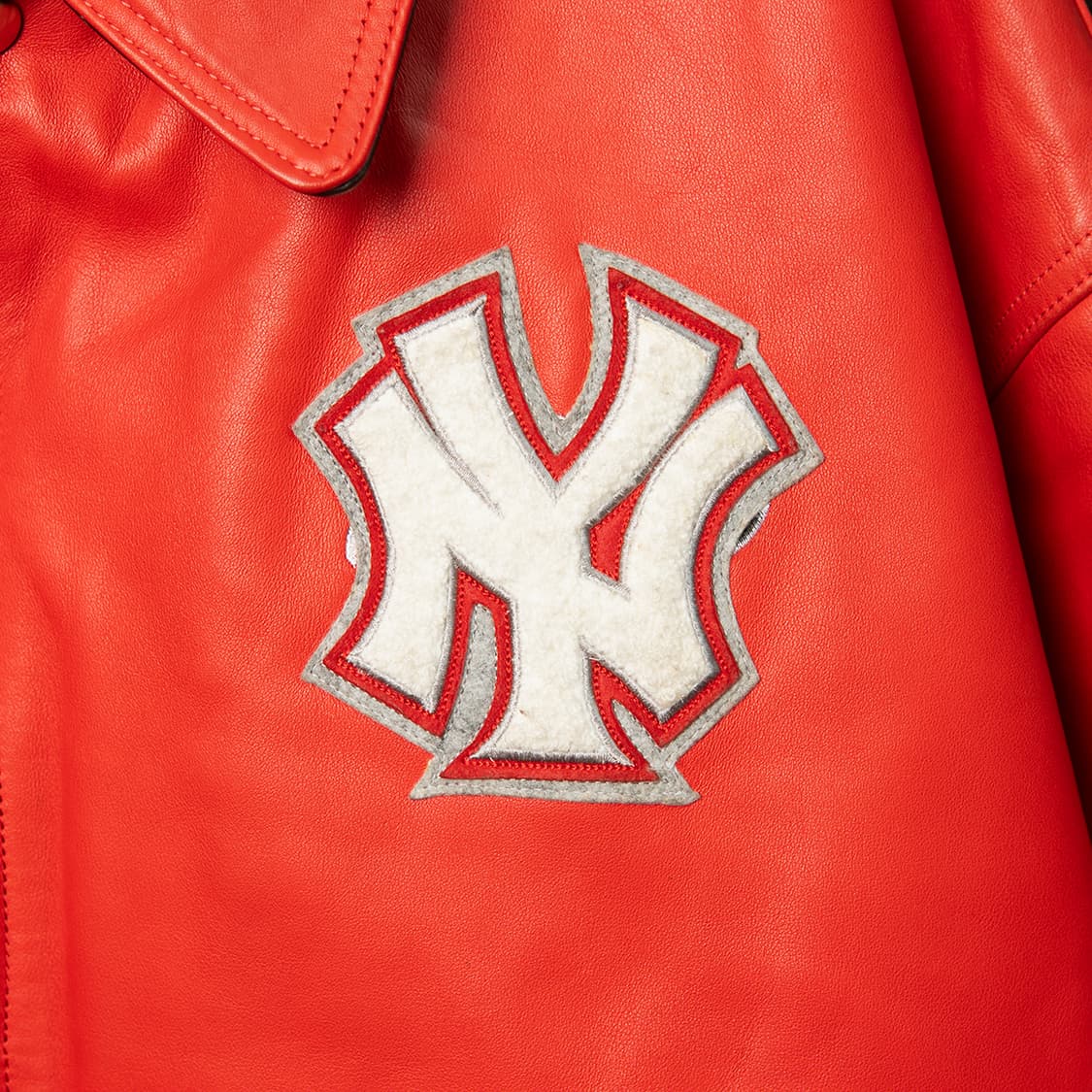 [4XL] 90s~ Iceage Leather 뉴욕양키스 리얼 레더자켓  상품이미지2