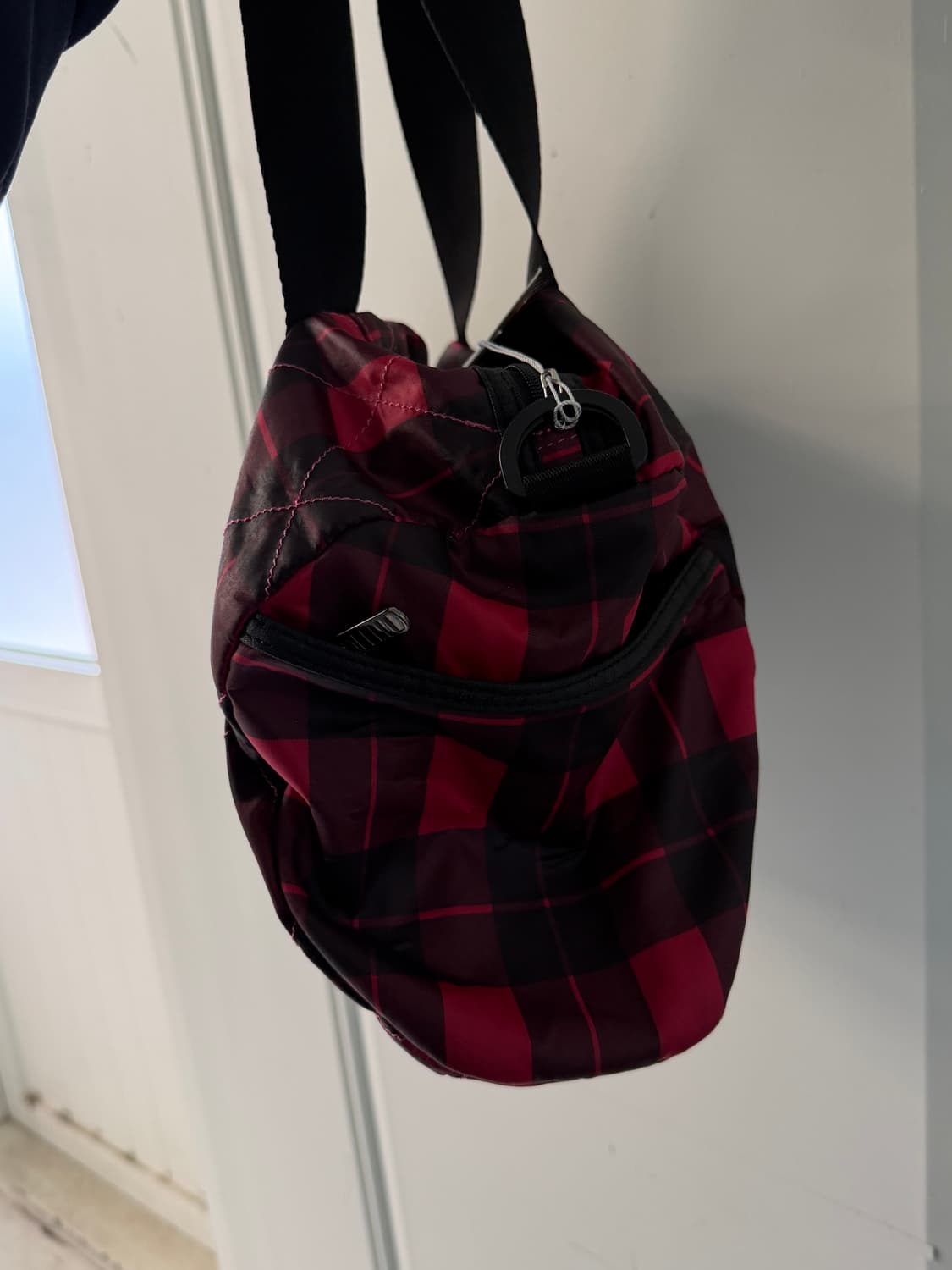 빈티지 핑크체크 보스턴백  상품이미지7