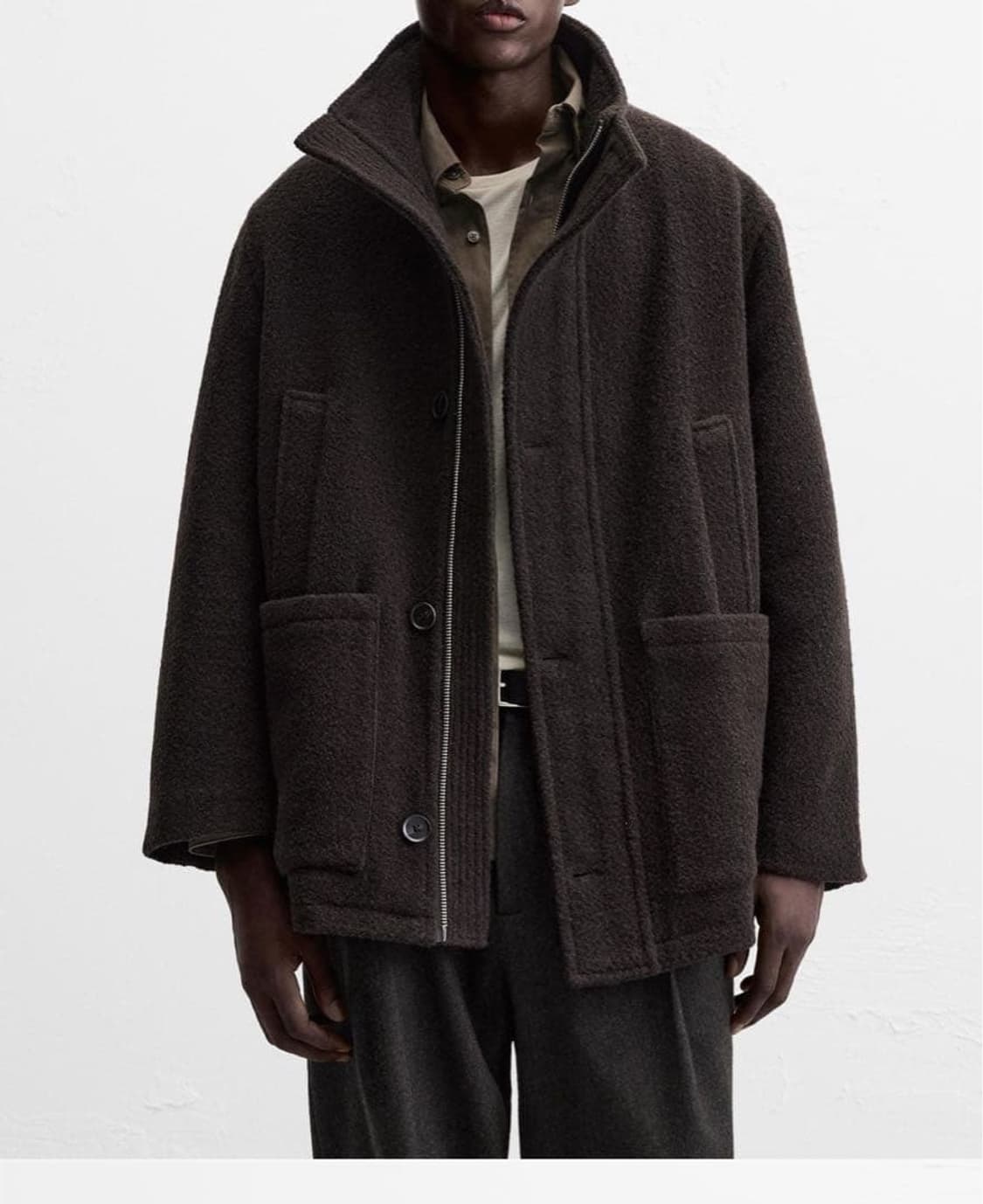 자라 남성 울 블렌드 코트 S 상품이미지1