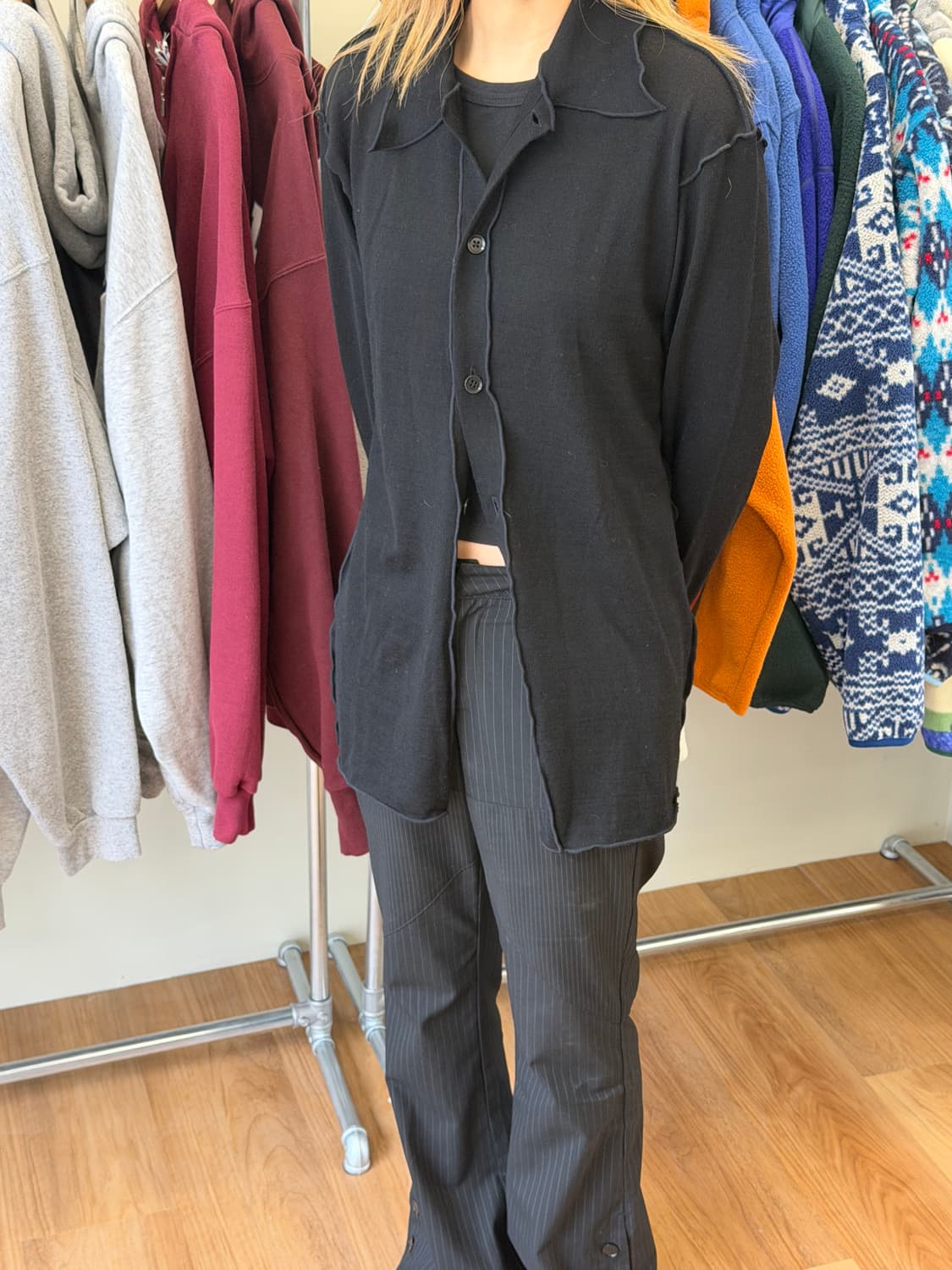 요지야마모토 뿌르옴므 00s 인사이드아웃 가디건 상품이미지1