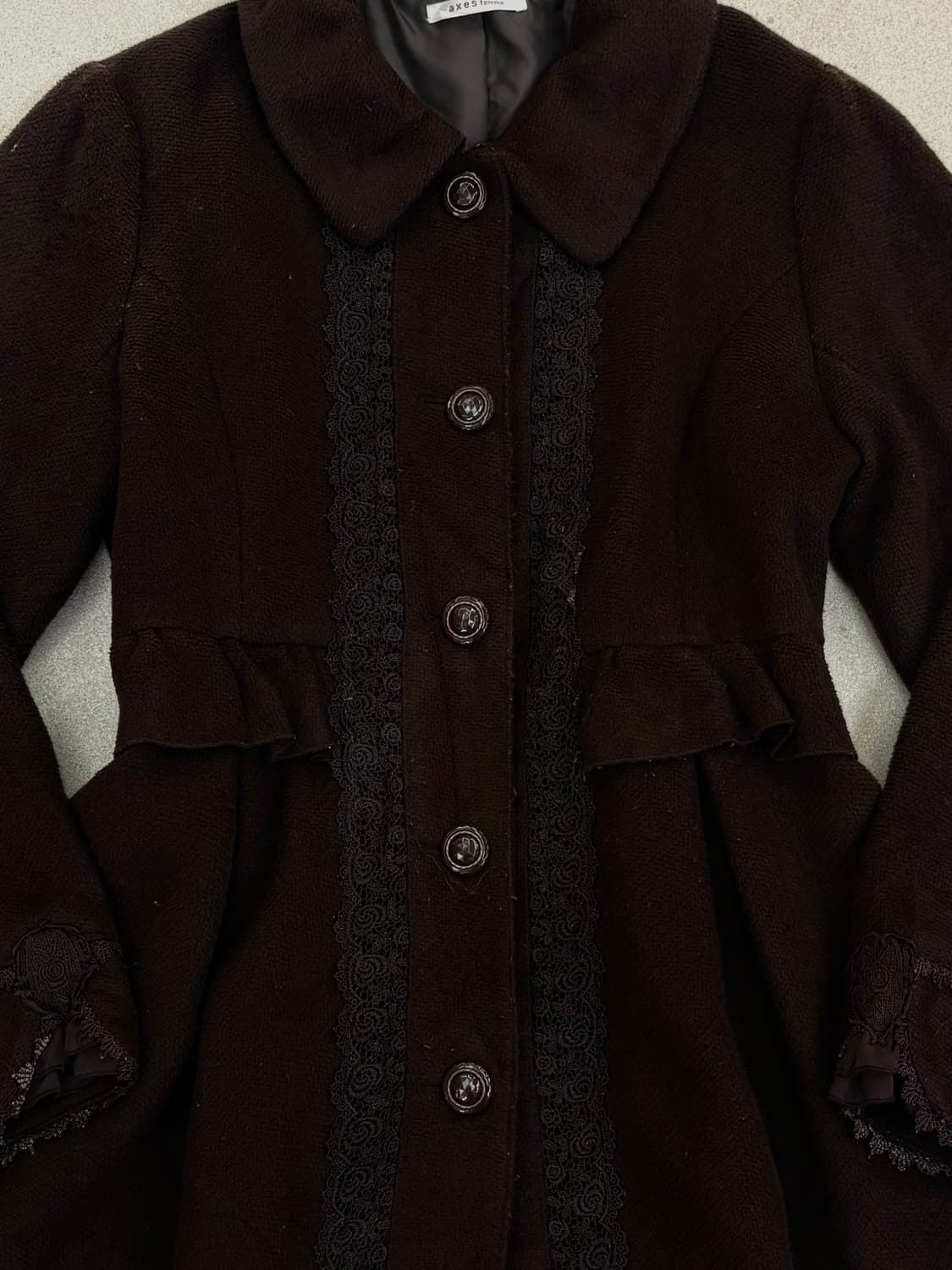 엑시즈팜 브라운 코트 상품이미지2