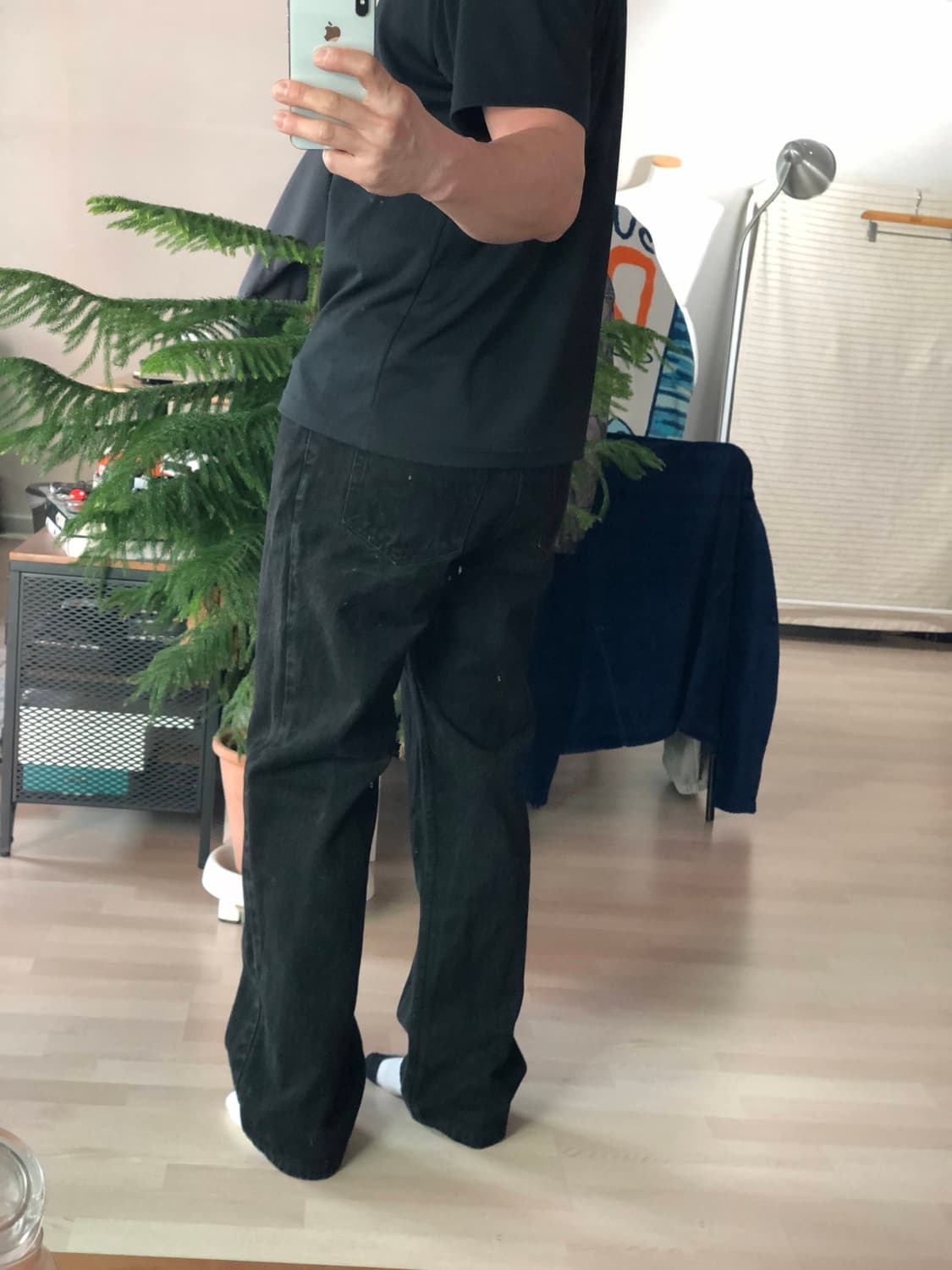 게스 스트레이트 핏 흑청 블랙진 데님 청바지 상품이미지9