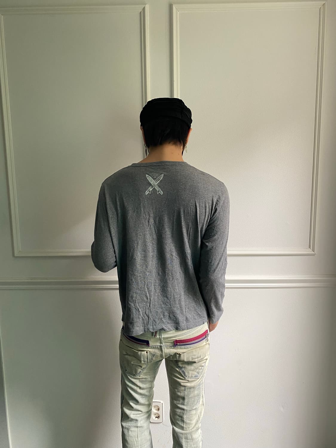 Y2K Print Grey Sleeve 상품이미지2